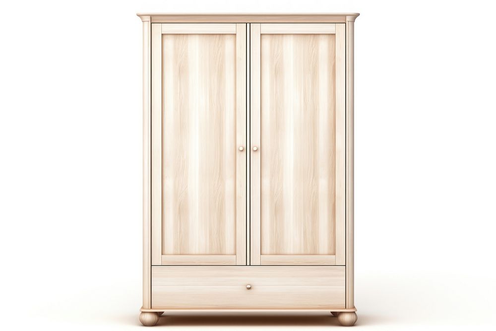 Cupboard furniture wardrobe white background. AI generated Image by rawpixel.