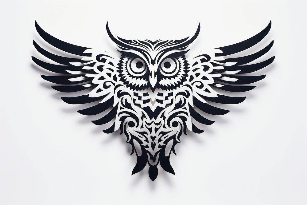 Owl logo bird art. AI generated Image by rawpixel.