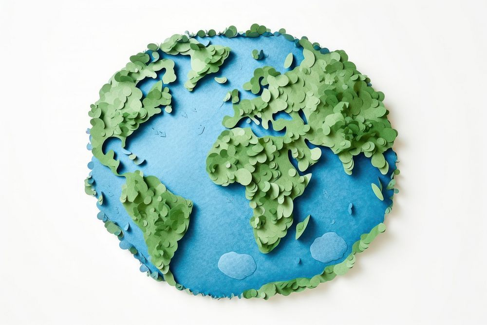 Green blue earth sphere planet globe. AI generated Image by rawpixel.