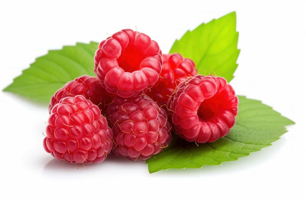Ripe raspberries raspberry fruit plant. AI generated Image by rawpixel.