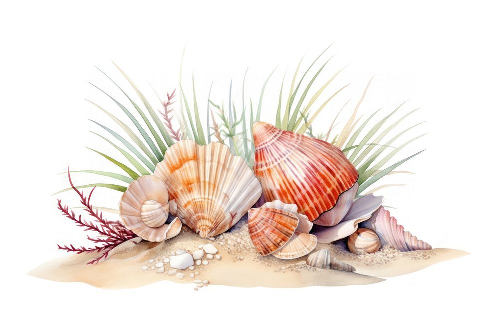 Seashell seafood animal conch. AI generated Image by rawpixel.