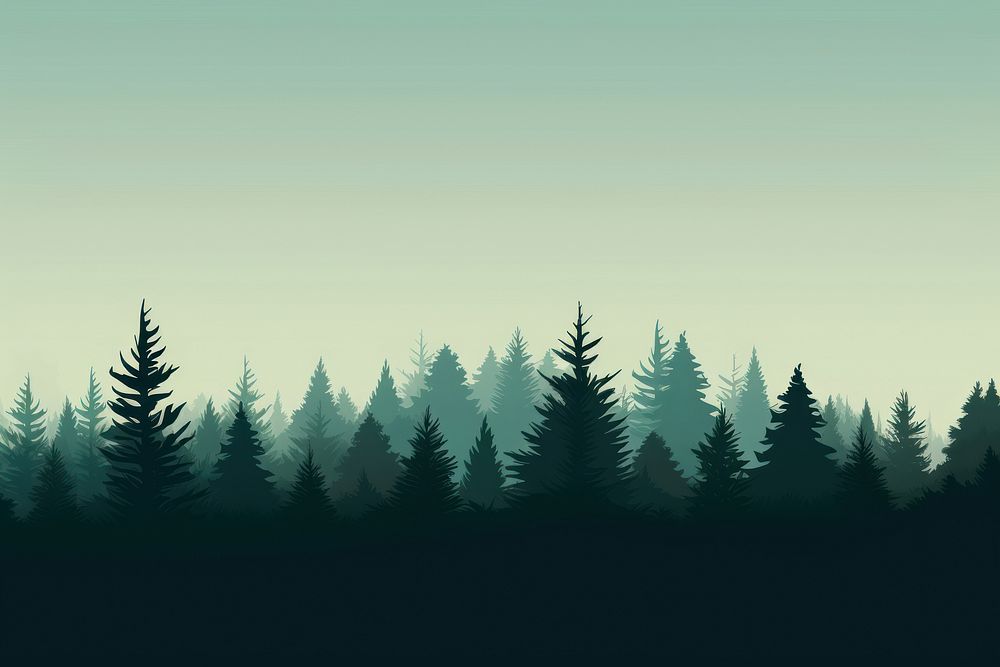 Pine trees backgrounds outdoors nature. AI generated Image by rawpixel.