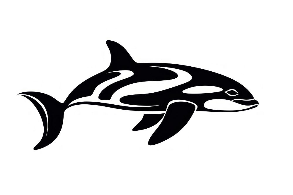 Orca drawing animal mammal. AI generated Image by rawpixel.