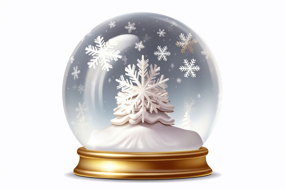 Snow Globe Realistic transparent christmas winter. AI generated Image by rawpixel.