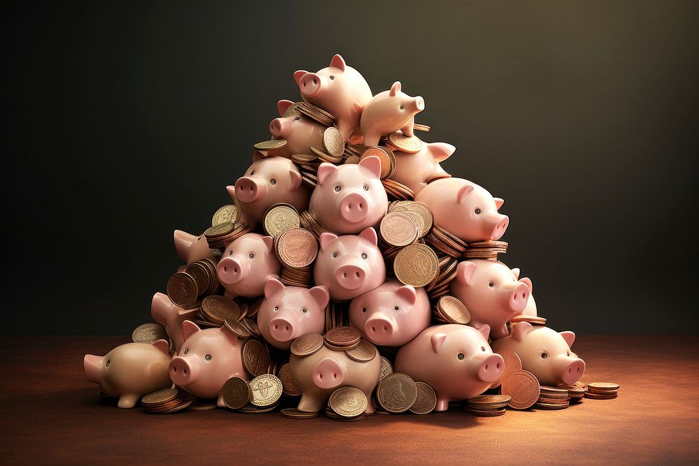 Piggy banks mammal celebration decoration. AI generated Image by rawpixel.