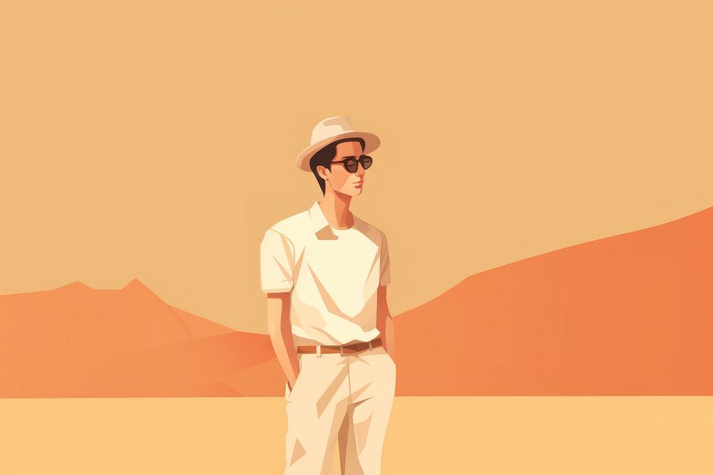 Man cartoon summer adult. AI generated Image by rawpixel.