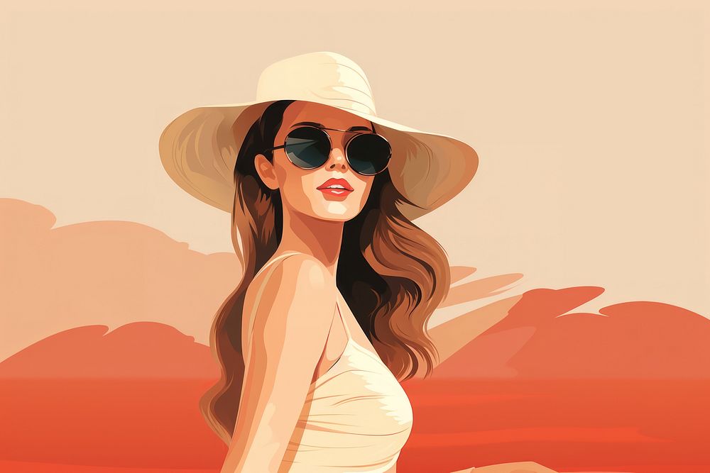 Woman sunglasses portrait summer. AI generated Image by rawpixel.