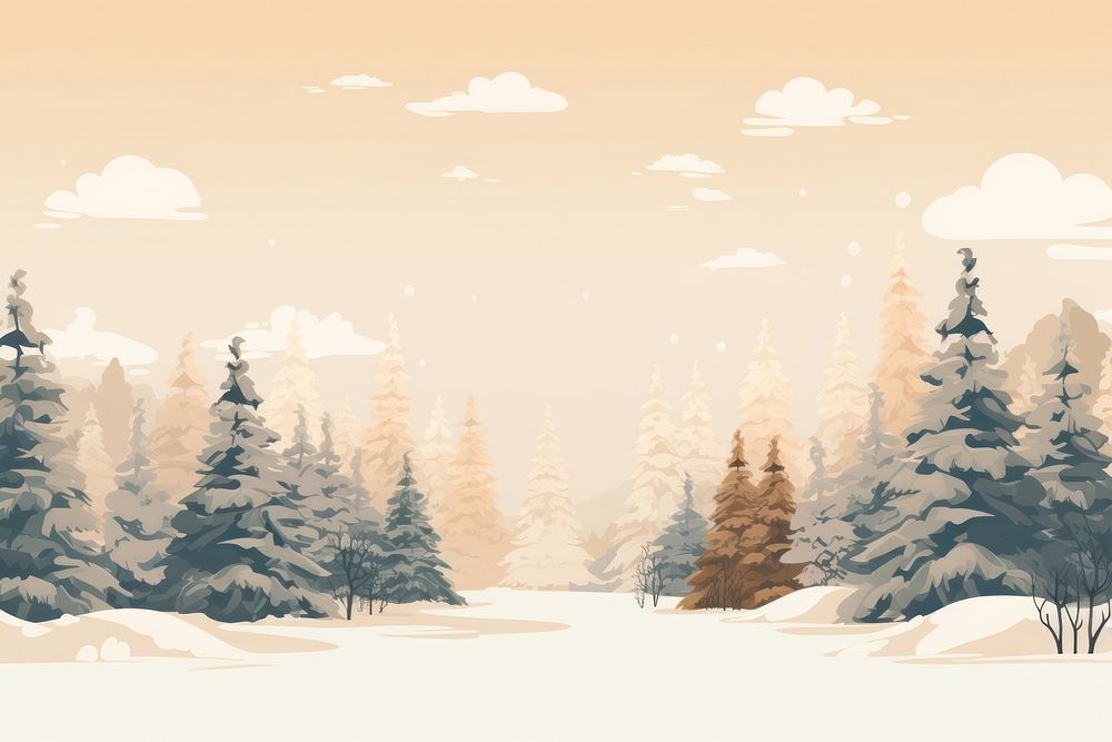 Snowy christmas trees backgrounds landscape outdoors. AI generated Image by rawpixel.