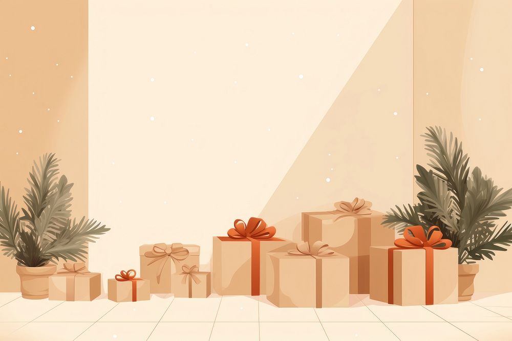 Christmas presents room plant celebration decoration. AI generated Image by rawpixel.