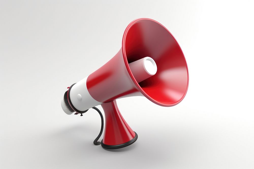 Megaphone white background electronics technology. 