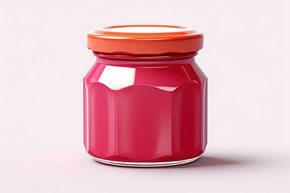 Jam jar white background container. 