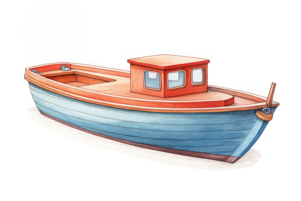 Toy boat watercraft vehicle drawing. AI generated Image by rawpixel.