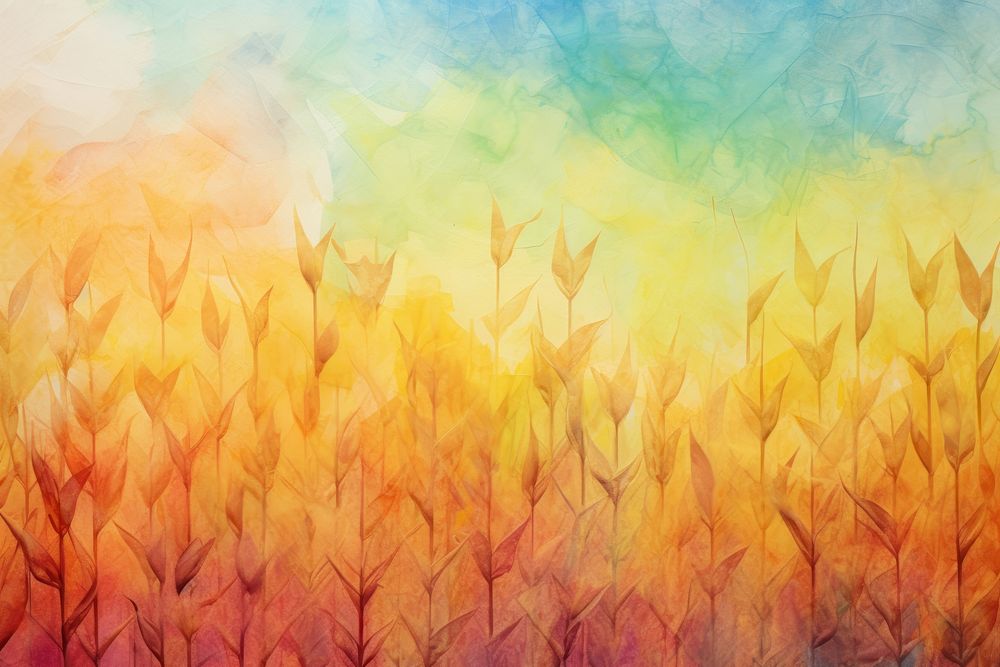 Corn farm backgrounds abstract painting. AI generated Image by rawpixel.