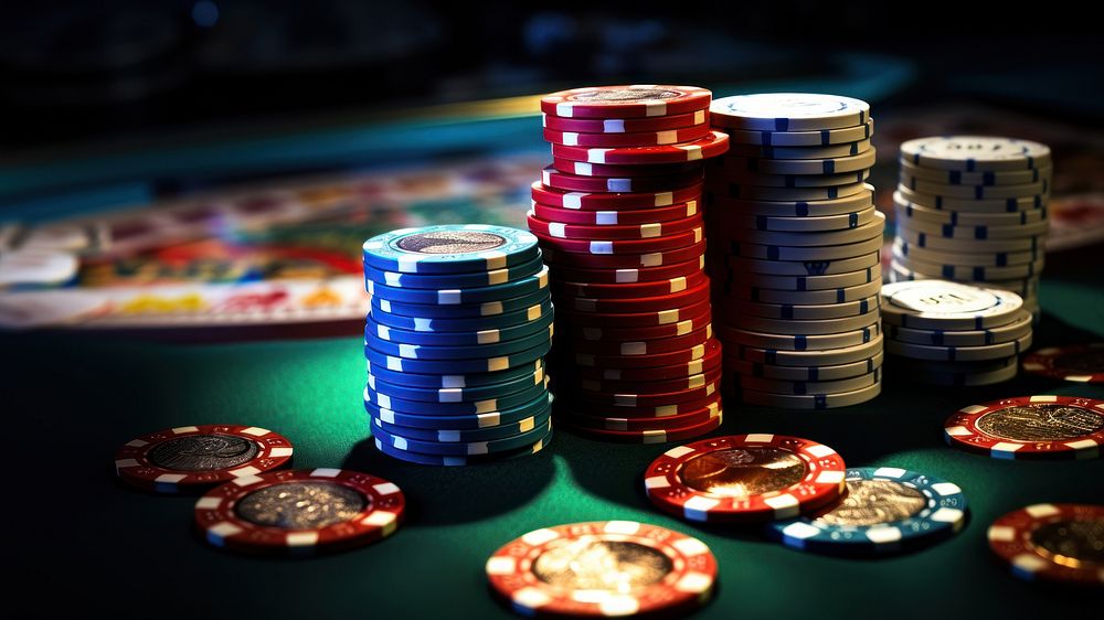 Casino chips gambling game opportunity. AI generated Image by rawpixel.
