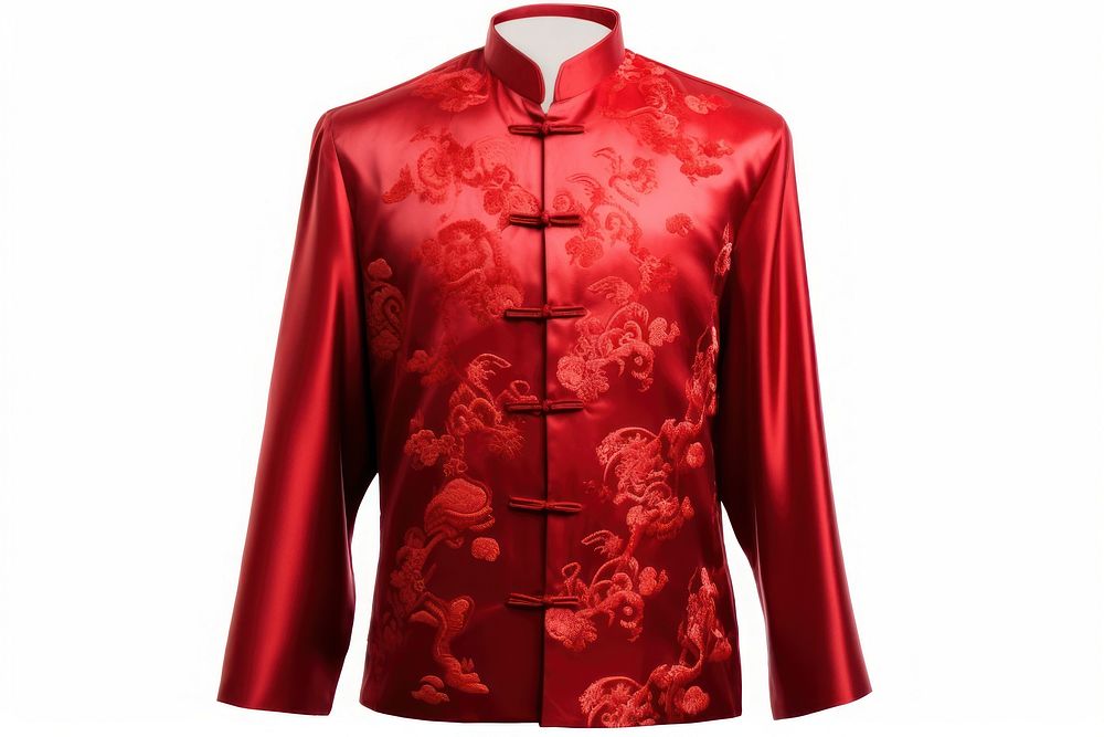 Chinese New Year sleeve coat white background. AI generated Image by rawpixel.