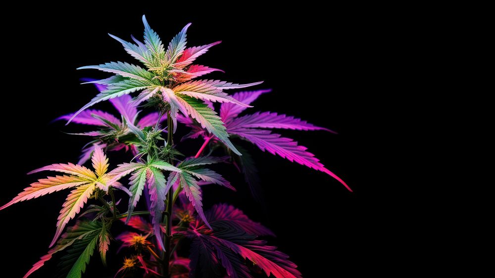 Cannabis plant cannabis purple. AI generated Image by rawpixel.