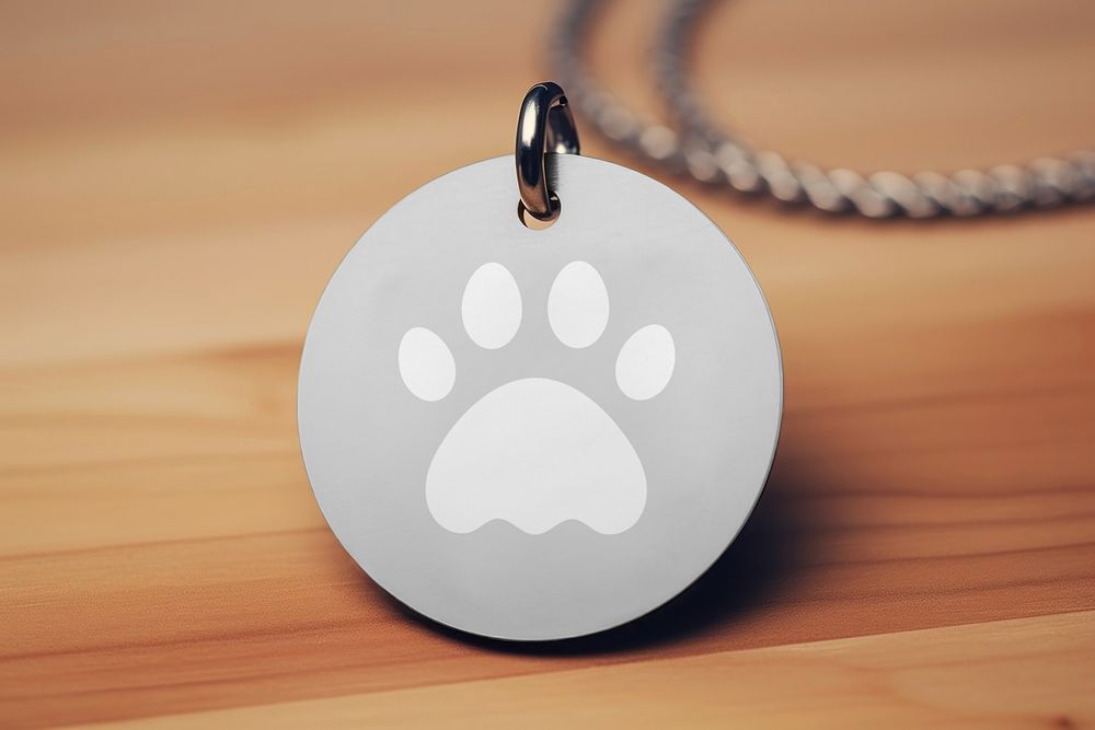 Circle dog necklace pendant, pet accessory