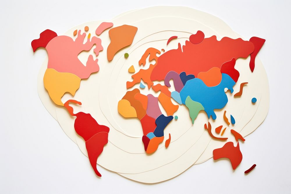 World map topography creativity. AI generated Image by rawpixel.