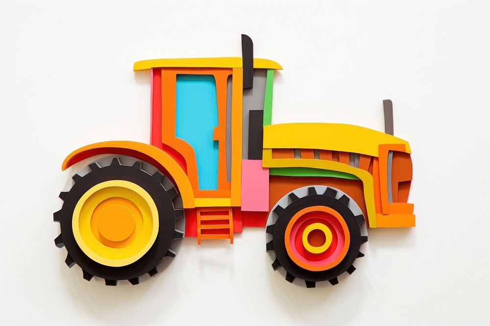 Tractor vehicle toy white background. AI generated Image by rawpixel.