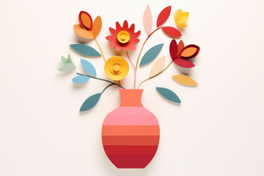 Vase flower craft plant art. AI generated Image by rawpixel.