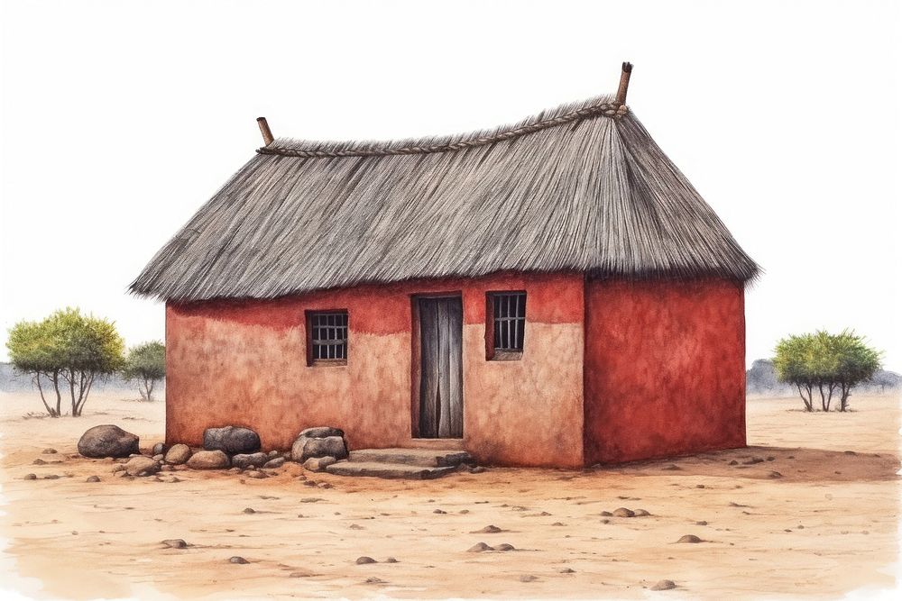 Africa a house architecture building outdoors. AI generated Image by rawpixel.