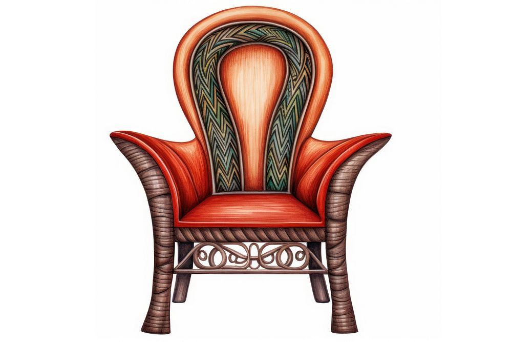 Africa a chair furniture armchair white background. AI generated Image by rawpixel.