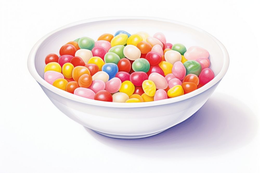 Candy bowl confectionery pill. AI generated Image by rawpixel.