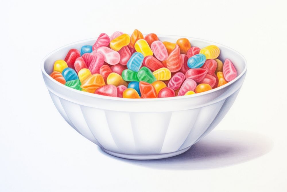 Candy bowl confectionery dessert. AI generated Image by rawpixel.