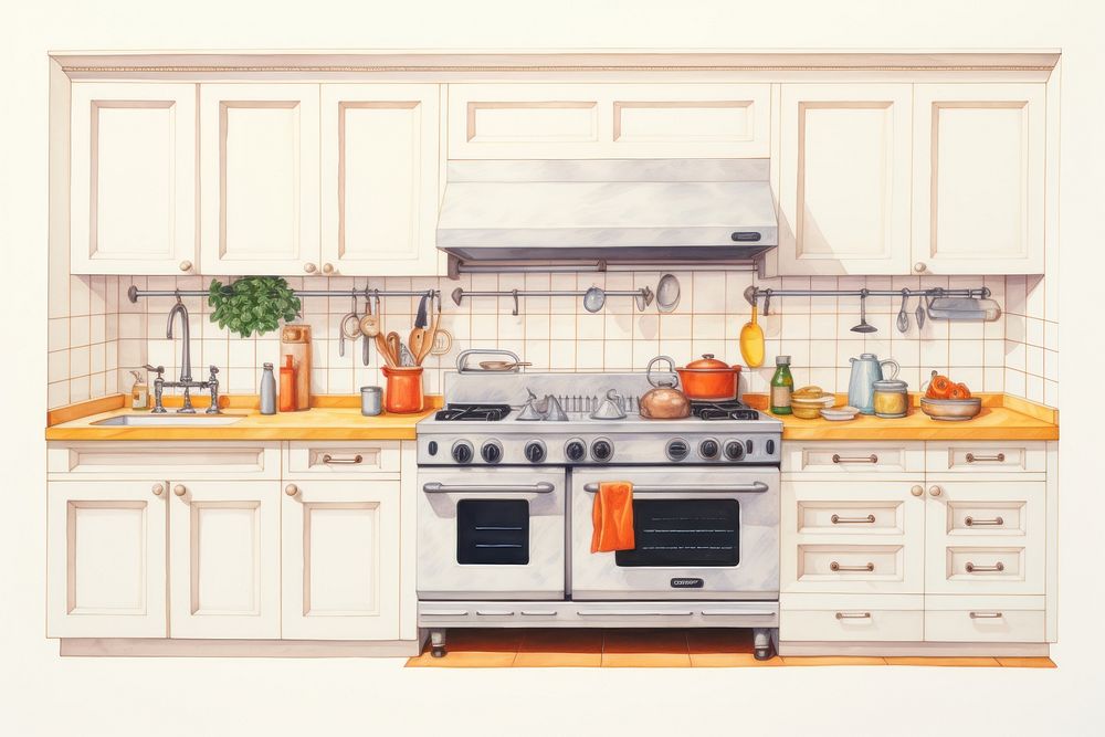 Kitchen appliance oven architecture. AI generated Image by rawpixel.