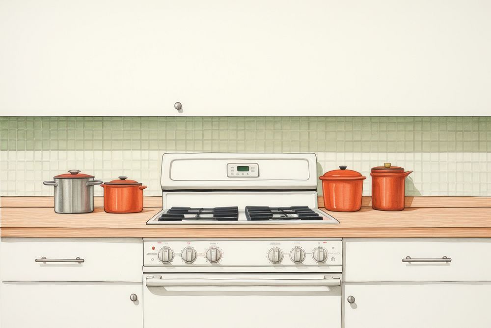 Kitchen appliance countertop cabinetry. AI generated Image by rawpixel.