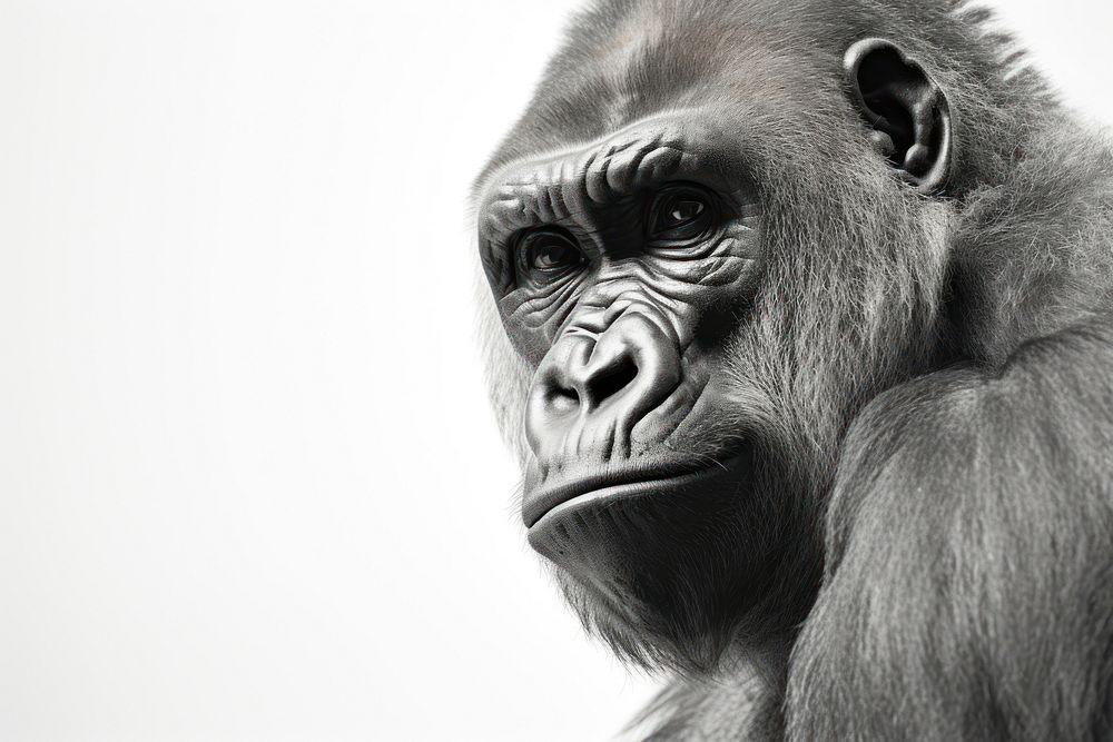 Gorilla wildlife monkey mammal. AI generated Image by rawpixel.