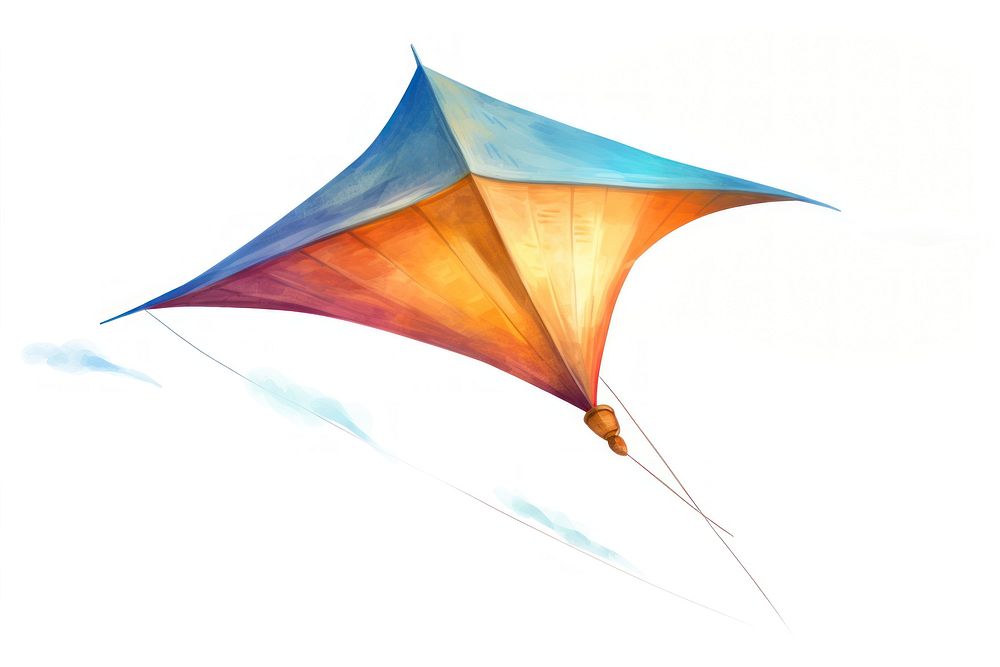 Kite Object toy white background transportation. AI generated Image by rawpixel.