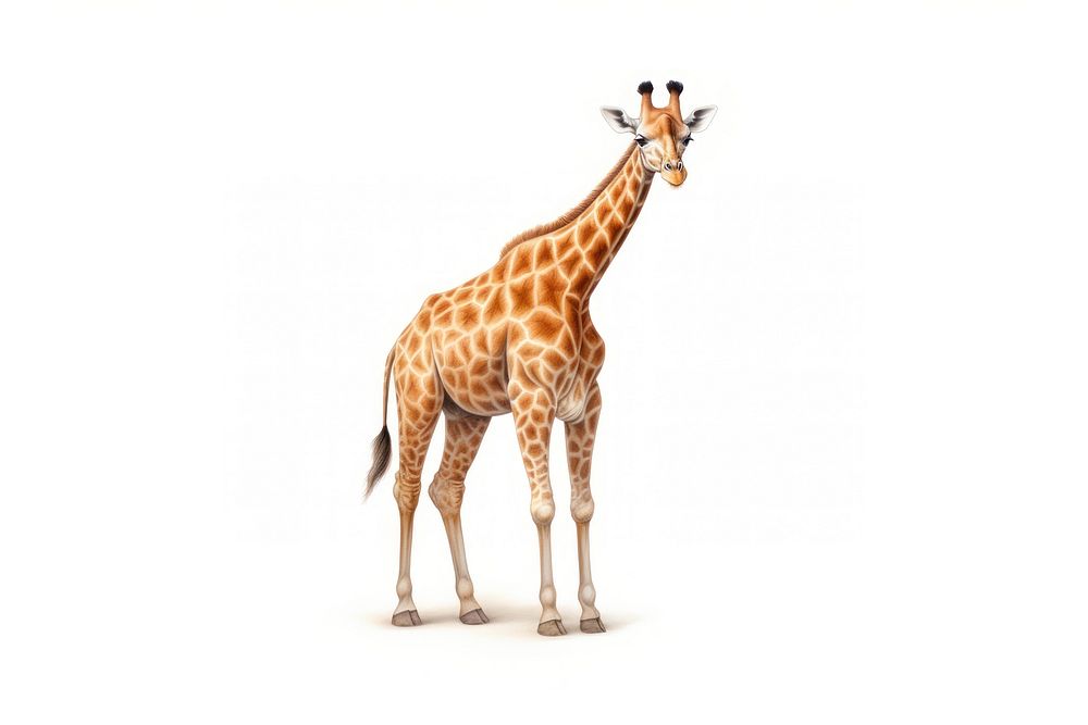 African giraffe wildlife animal mammal. AI generated Image by rawpixel.