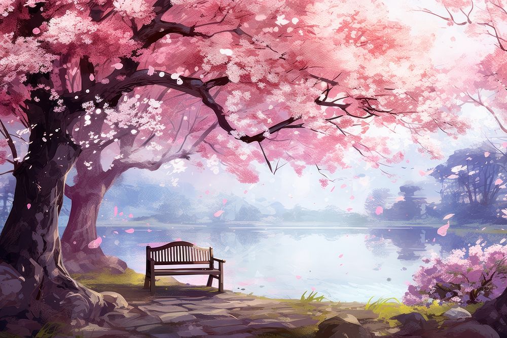 Sakura tree branch park outdoors blossom. AI generated Image by rawpixel.