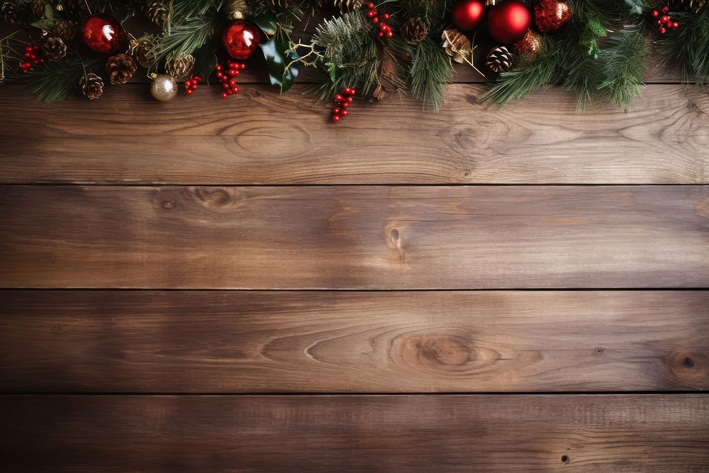 Christmas wood backgrounds decoration. AI | Free Photo - rawpixel