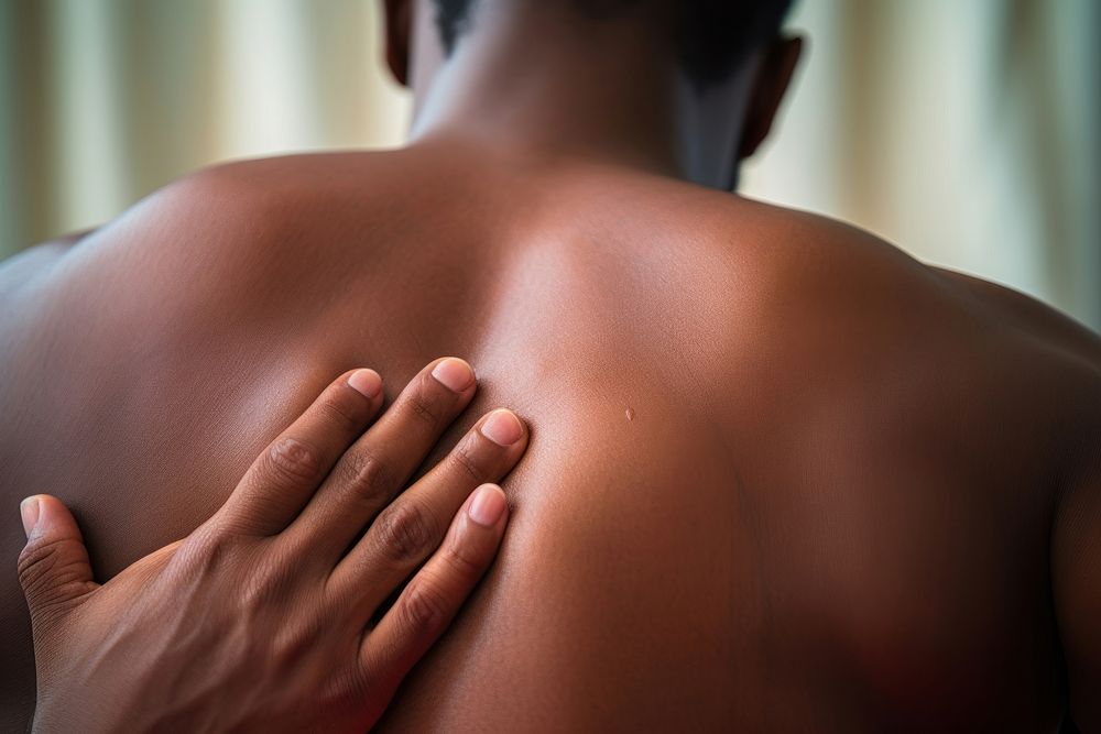 Back massage skin shoulder patient. AI generated Image by rawpixel.