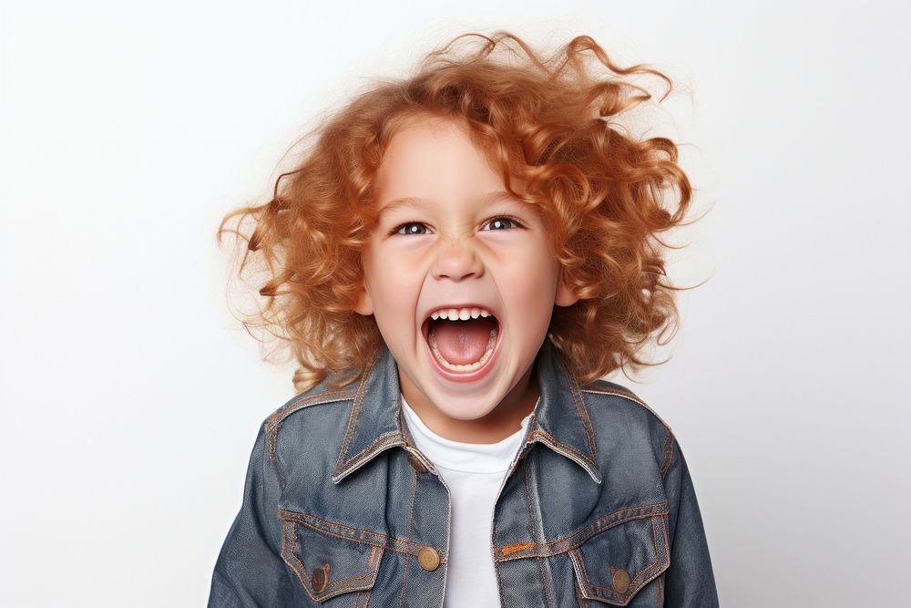 Kids laughing shouting person. AI generated Image by rawpixel.
