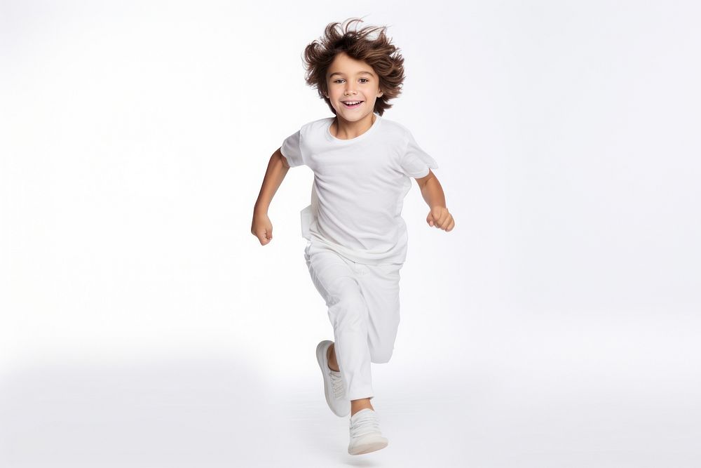 Kids running person child. AI generated Image by rawpixel.