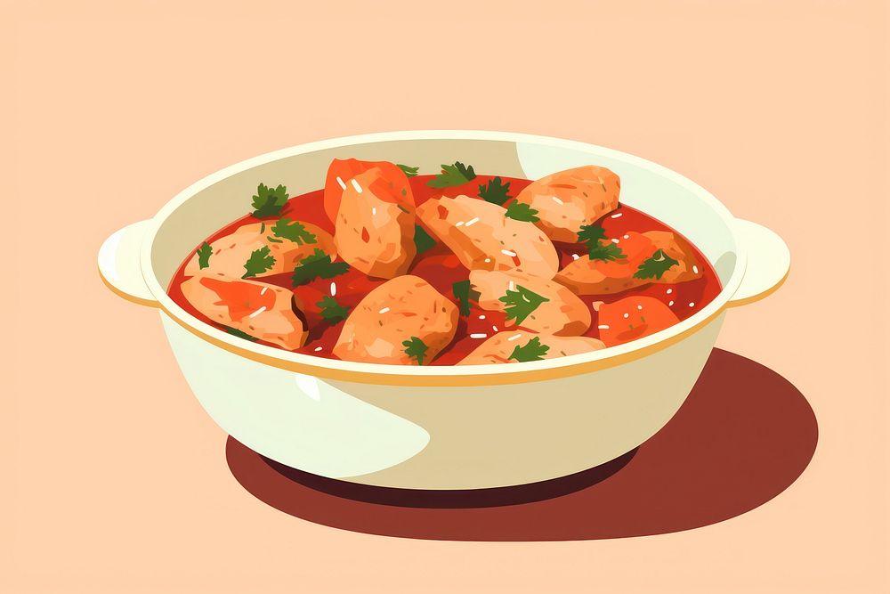 Chicken Stew food bowl plate. AI generated Image by rawpixel.