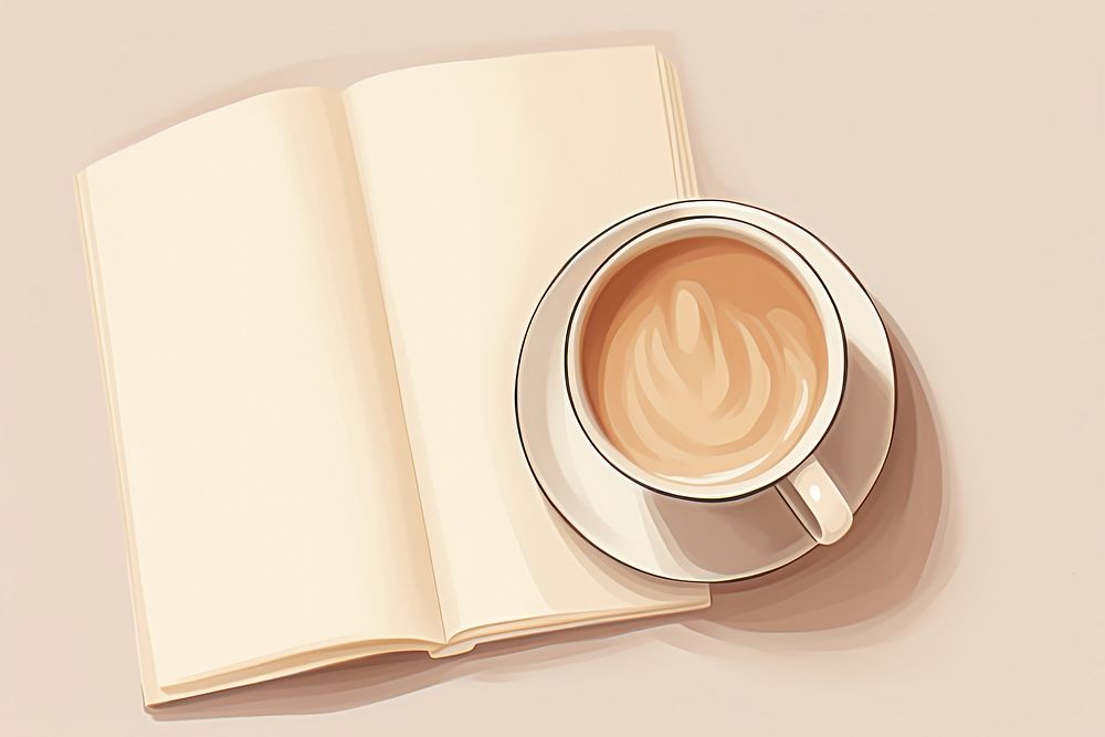 Coffee book cup publication. AI generated Image by rawpixel.
