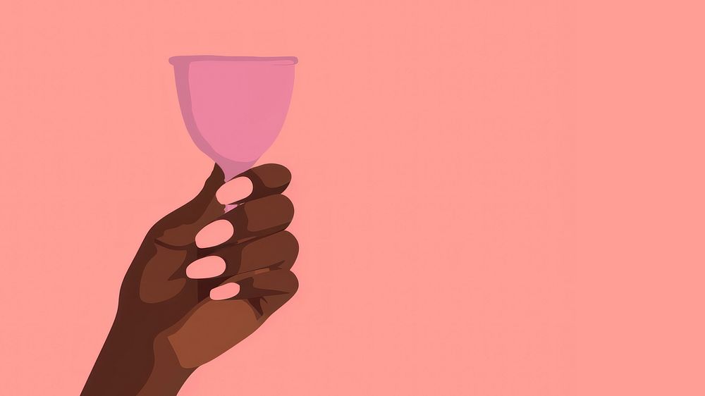 Menstrual cup holding adult woman. AI generated Image by rawpixel.