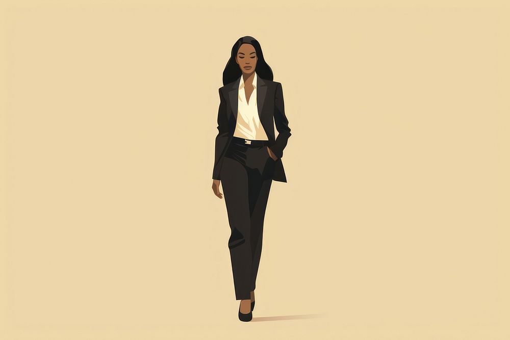 Black business woman adult suit hairstyle. AI generated Image by rawpixel.