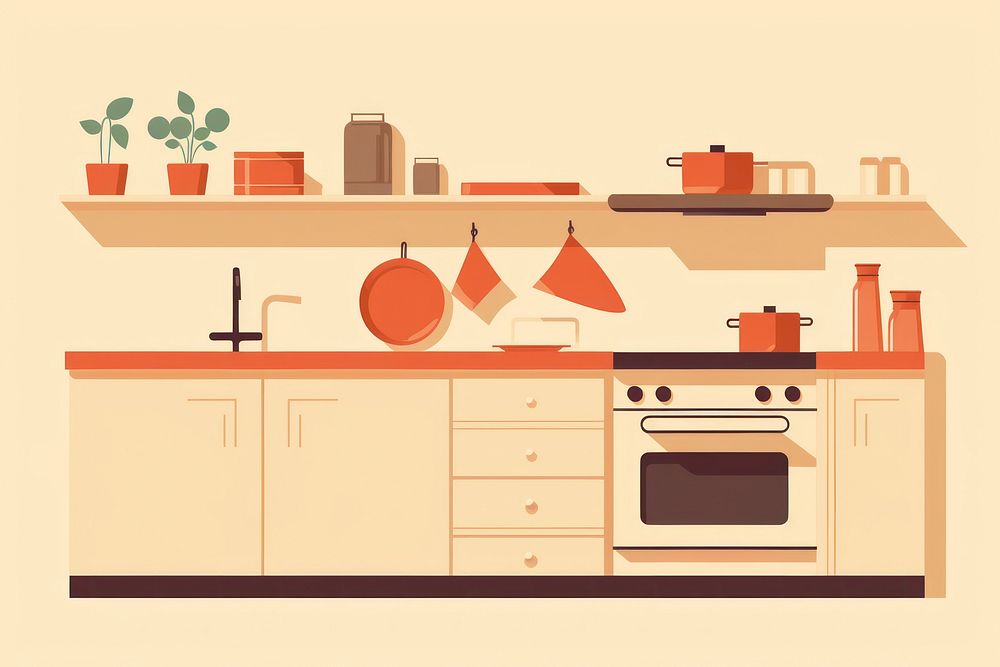 Kitchen appliance furniture cabinet. AI generated Image by rawpixel.