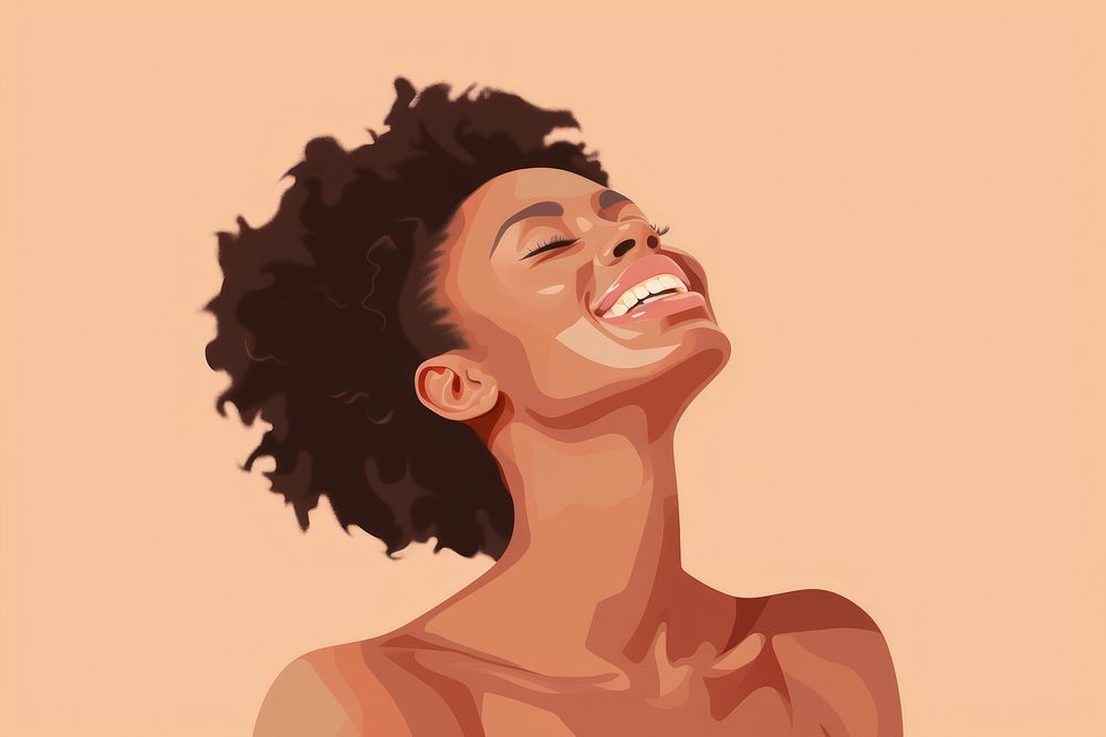 Women smiling adult relaxation creativity. AI generated Image by rawpixel.