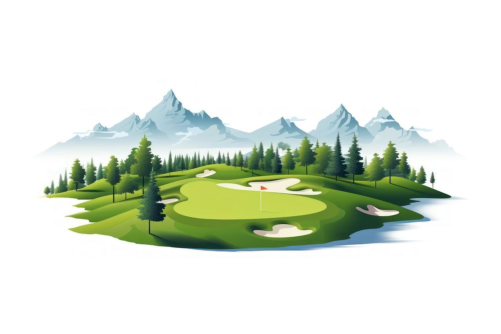 Outdoors nature sports golf. AI generated Image by rawpixel.