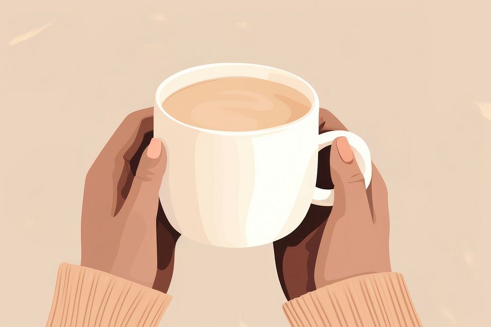 Hand holding coffee mug drink cup. AI generated Image by rawpixel.