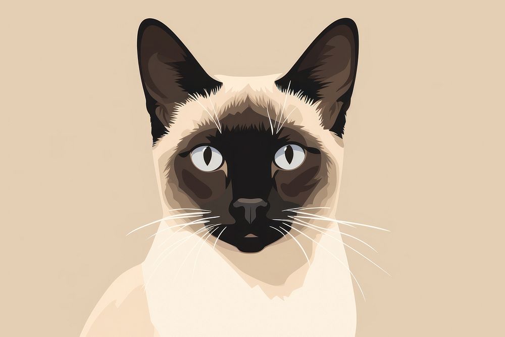 Siamese cat animal mammal pet. AI generated Image by rawpixel.
