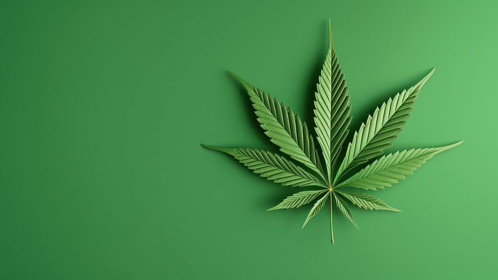 Cannabis leaf green plant backgrounds.