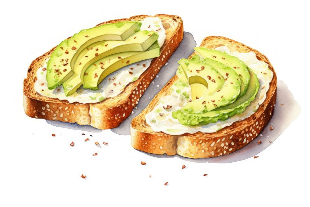 Breakfast avocado bruschetta breakfast bread food. AI generated Image by rawpixel.