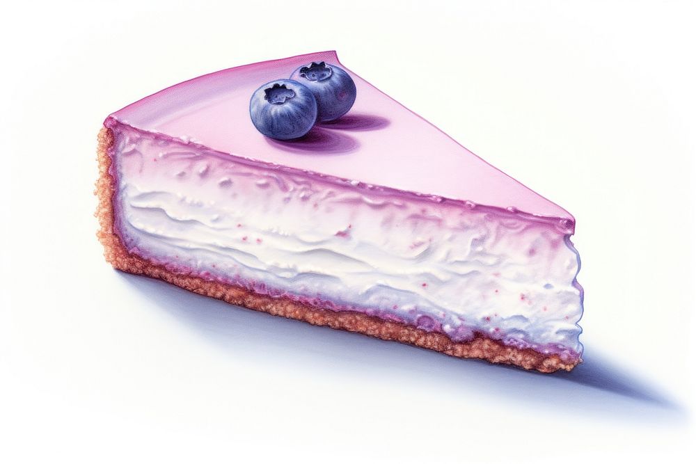 Blueberry cheesecake dessert fruit food. AI generated Image by rawpixel.